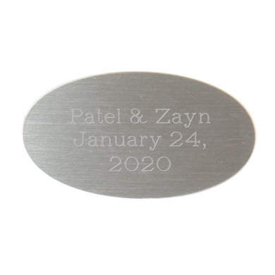 Oval Pewtertone Plate 1 3/8