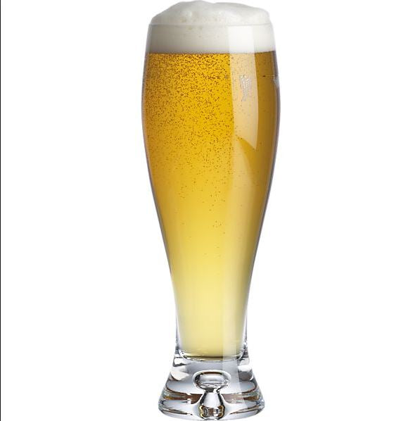 Pilsner bubble base beer glass
