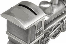 Load image into Gallery viewer, Pewtertone Train Money Bank | Money banks online | Piggy banks in winnipeg | Buy piggybanks online winnipeg
