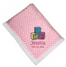 Load image into Gallery viewer, Embroidery Kid Block Design Blanket | Embroidery Kids items | Embroidery gifts online in Winnipeg | Embroidery shop in Winnipeg | Embroidery gifts in Canada | Online gift shop in Winnipeg | Online gift shop in Winnipeg
