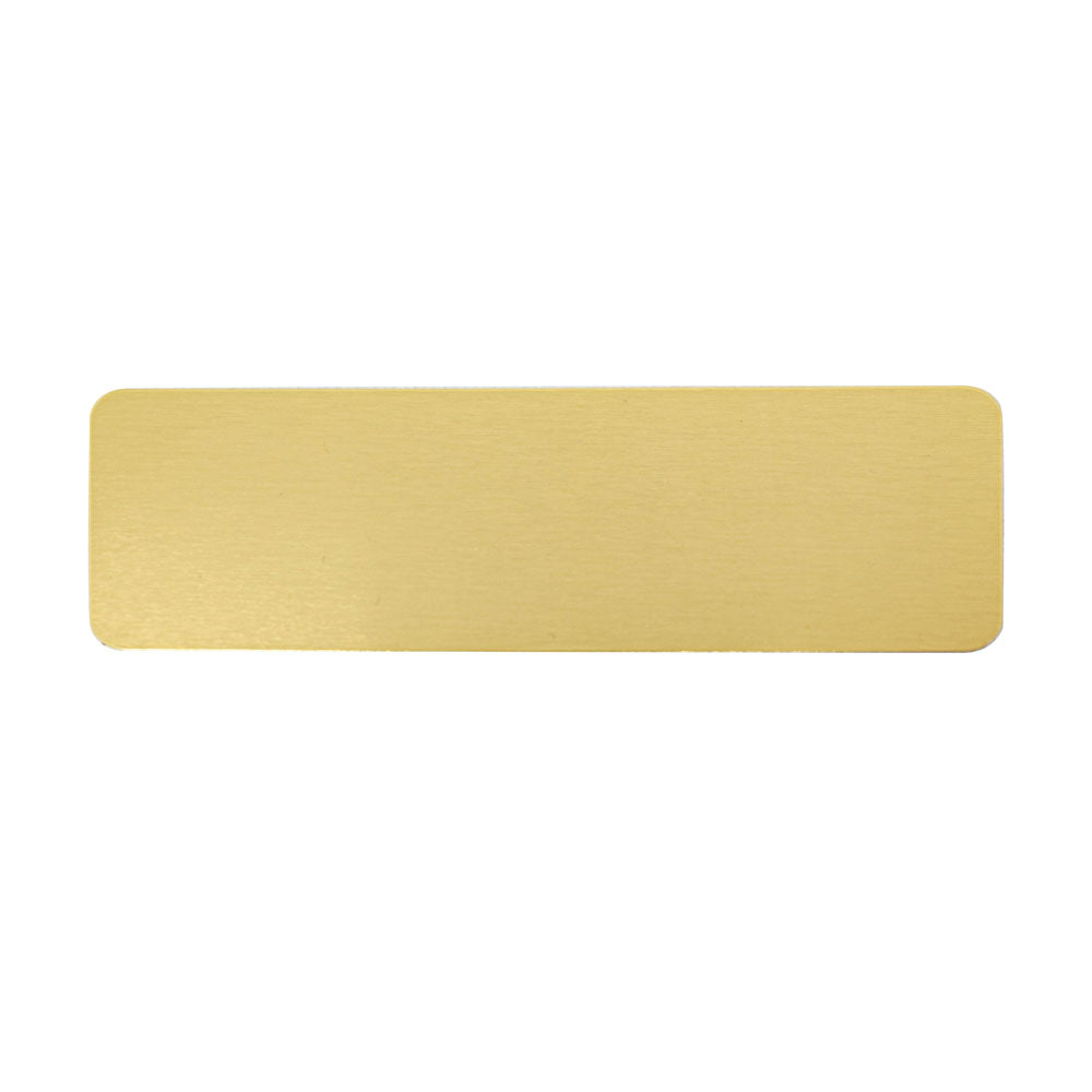 Aluminum Rectangle Plate 3 x 1 -Gold