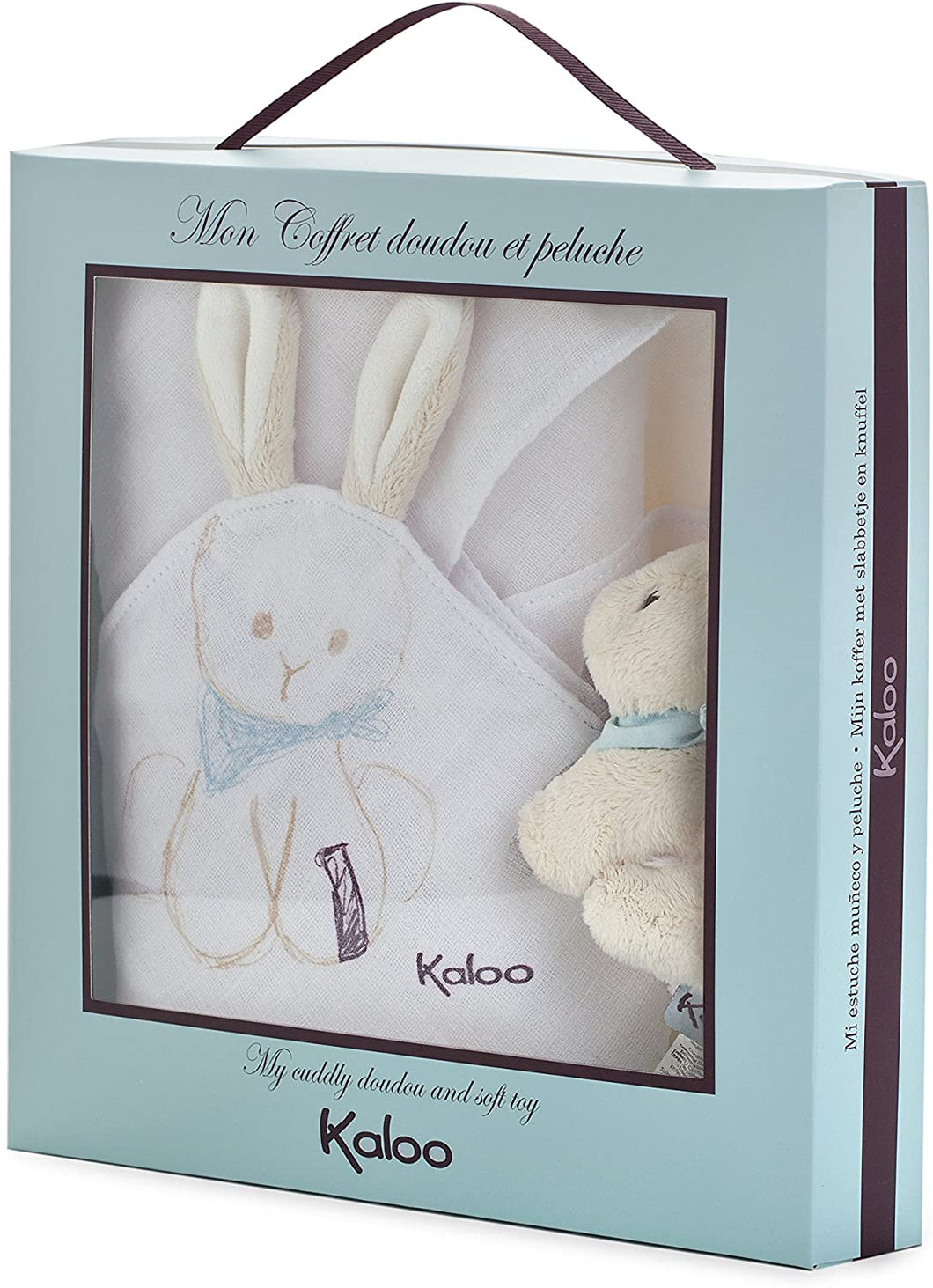 Praline Rabbit Receiving Cuddle Blanket and stuffie - set of 2 Personalized