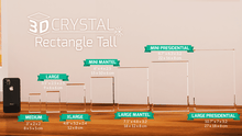 Load image into Gallery viewer, 3 D Crystal Rectangle Tall Photo cube

