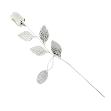 Load image into Gallery viewer, Silver Plated White Rose
