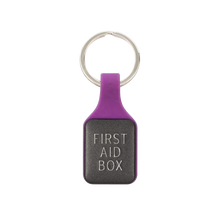 Load image into Gallery viewer, Square Keychain - Purple on Black

