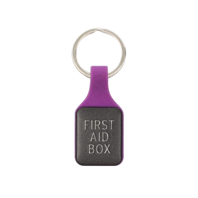 Square Keychain - Purple on Black