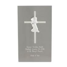 Load image into Gallery viewer, Stainless Steel Cross Plaque - Girl
