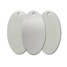 Load image into Gallery viewer, Oval Stainless Steel Plate 2&quot; x 1&quot; with 1/8-one hole
