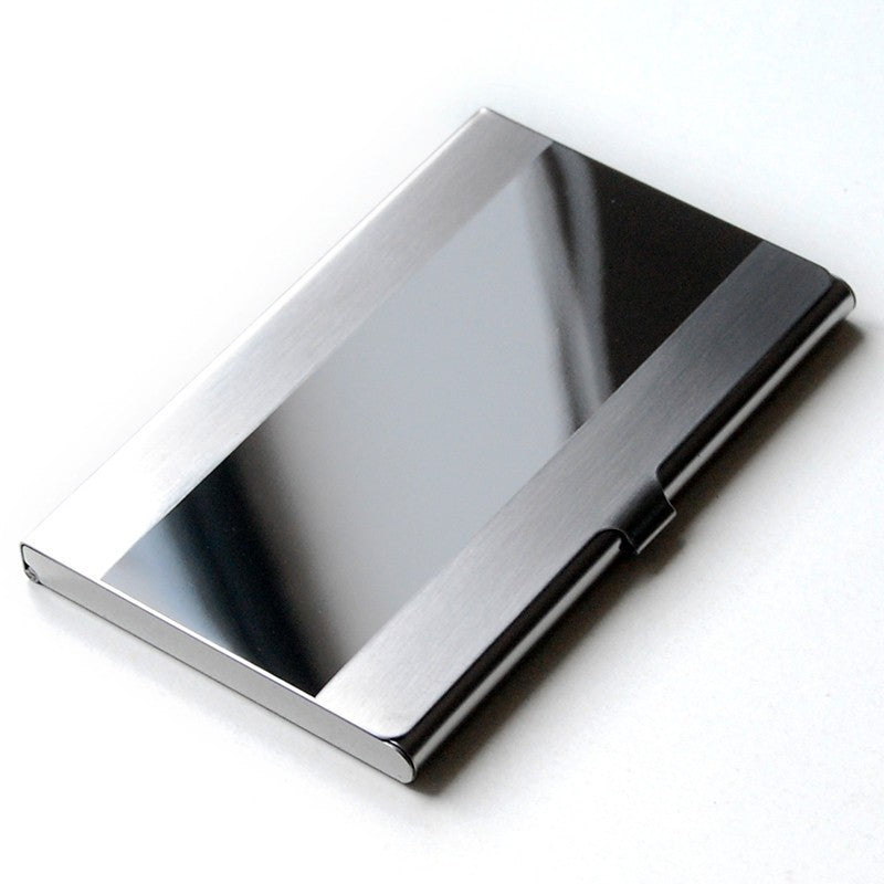 Silver Two Tone Business Card Case