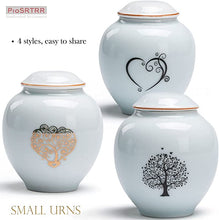Load image into Gallery viewer, White Medium Size urn- Gold Collection | Gold collections online Canada
