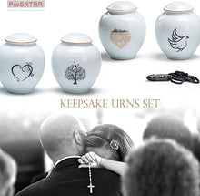 Load image into Gallery viewer, White Medium Size urn- Gold Collection | Gold collections online Canada
