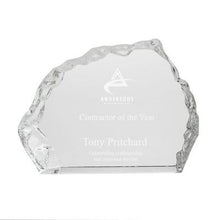 Load image into Gallery viewer, Wide Iceberg Glass Award
