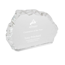 Load image into Gallery viewer, Wide Iceberg Glass Award

