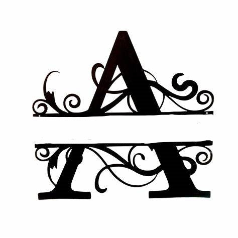 Large Oval Wooden  Monogram Plaque