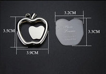 Load image into Gallery viewer, Silver Photo Key Chain- Apple
