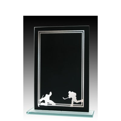 Black and Silver Hockey Award 6.5 inches