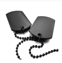 Load image into Gallery viewer, Black Military Style Dog Tags
