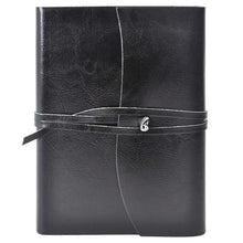 Load image into Gallery viewer, Leather Wrapped Bound Memo Pad With 24&quot; Leather Strap Closure-70 Pages
