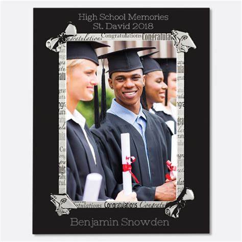 Graduation frame diploma and hat 