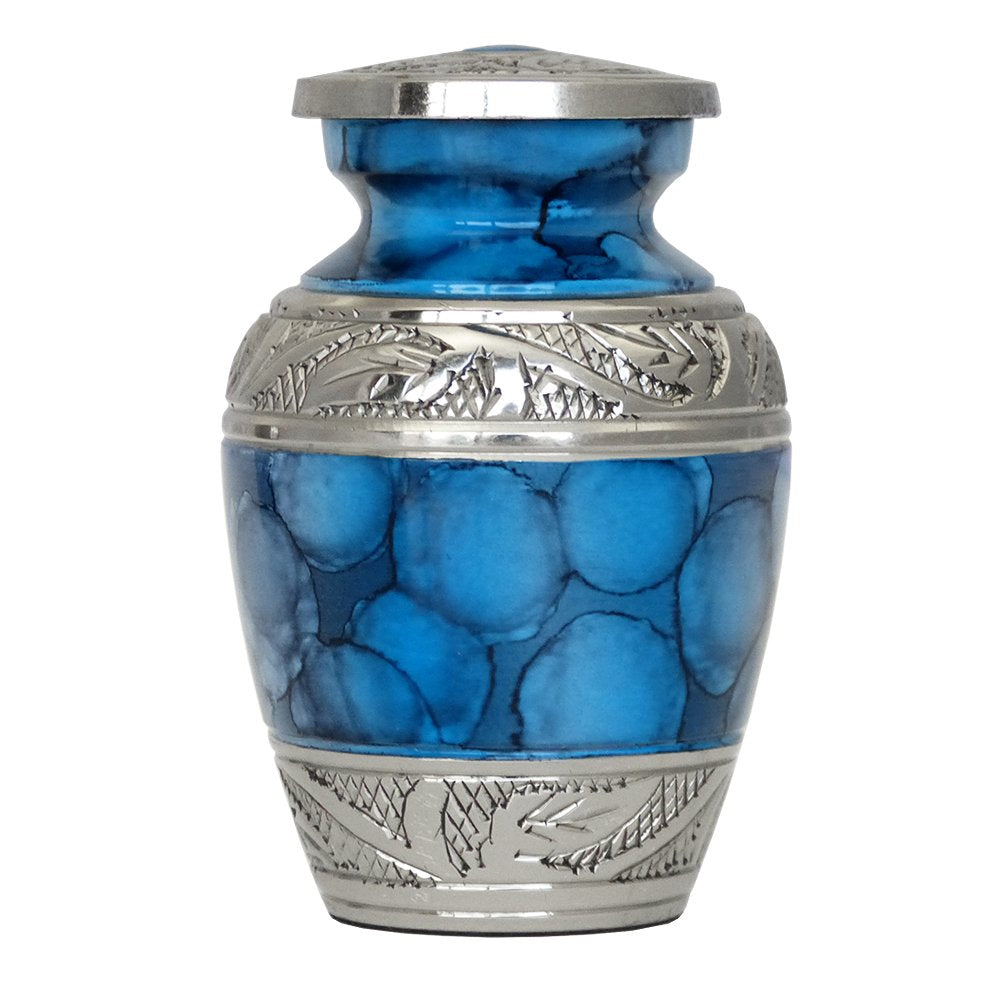 Forever in Our Hearts Blue Urn Bright Blue