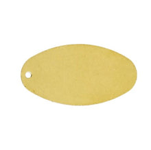 Load image into Gallery viewer, Oval Brass Plate 1 3/8&quot; x 2 1/2&quot;-one hole - Gold
