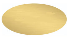 Load image into Gallery viewer, Brushed Gold Aluminum Oval Plate 1 1/2 x 3

