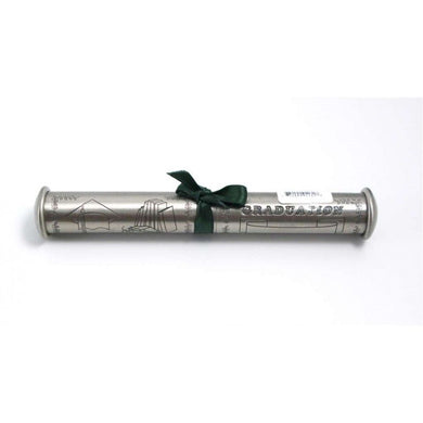 Graduation Certificate Pewter Tone Tube