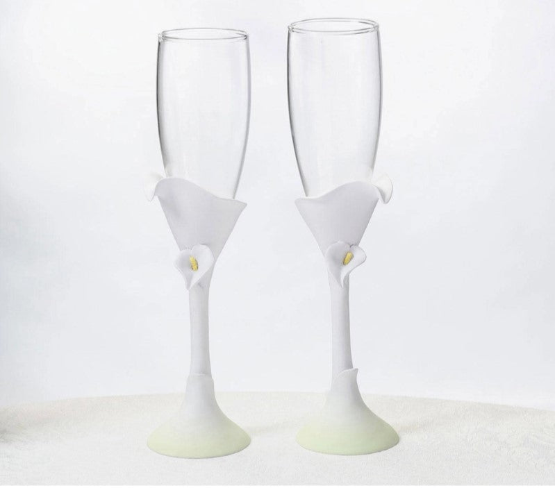 Set of 2 Calla Lily Flutes