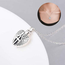 Load image into Gallery viewer, Cross Angel Wing Ash Pendant
