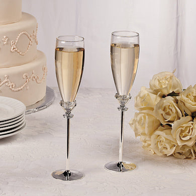 diamond champagne flutes 
