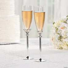 Load image into Gallery viewer, Diamond champagne flutes
