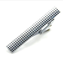 Load image into Gallery viewer, Modern Strap Groove Diamond Short Tie Clips
