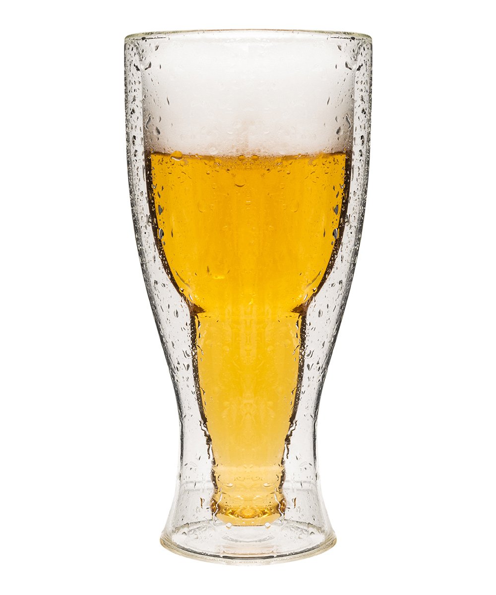 double wall pilsner glass 