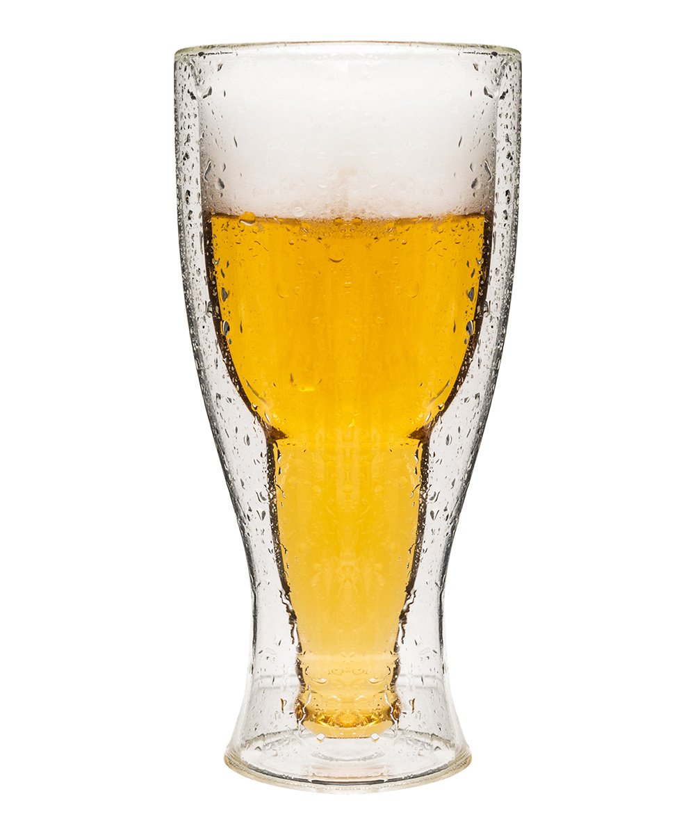 double wall pilsner glass 