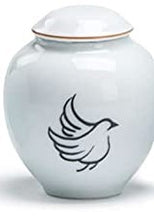 Load image into Gallery viewer, White Medium Size urn- Gold Collection | Gold collections online Canada
