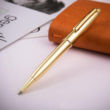 Load image into Gallery viewer, Elegant gold ballpoint pen with clip | Luxury executive pen with gold finish | High-quality gold ballpoint pen in gift box | Sleek gold pen for corporate gifting | Premium gold ballpoint pen with smooth writing
