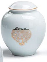 Load image into Gallery viewer, White Medium Size urn- Gold Collection | Gold collections online Canada
