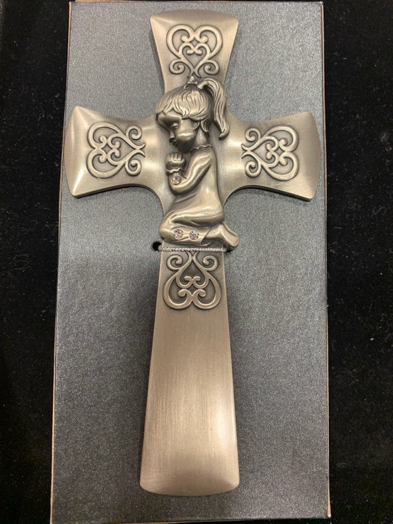 小物 engrave the cross Cross on Cross Charm : white CZ| cross-on