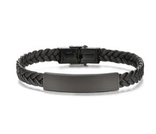 Load image into Gallery viewer, Woven Leather Rope Titanium Steel Bracelet
