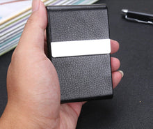 Load image into Gallery viewer, Black Leather Executive Business Card holder
