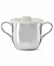 Load image into Gallery viewer, Silver Noah&#39;s Ark Cup/Spoon/Fork Gift Set In Presentation Box
