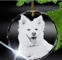 Load image into Gallery viewer, 3D Crystal on Ribbon | Xmas gifts online Winnipeg | Xmas gifts online Canada |  Customized gifts online Canada | Engraver in Winnipeg | Engraver in Canada | Customized gifts in Canada | Customized gifts in Winnipeg | Gift shop in Canada | Gift shop in Winnipeg | Engraving items in Canada

