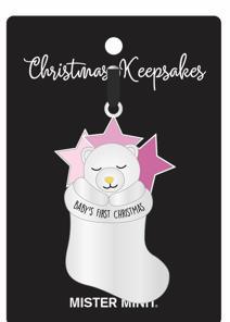 Baby's first Christmas stocking - Pink