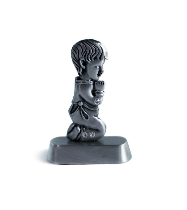 Praying boy on Base- Pewter