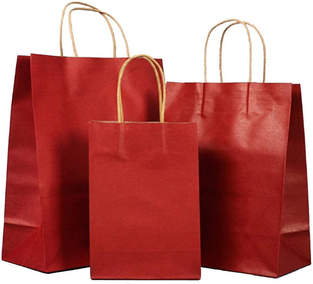 Red Kraft Paper Gift Bag