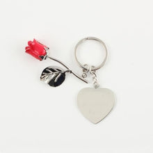 Load image into Gallery viewer, Rose Keychain- Red
