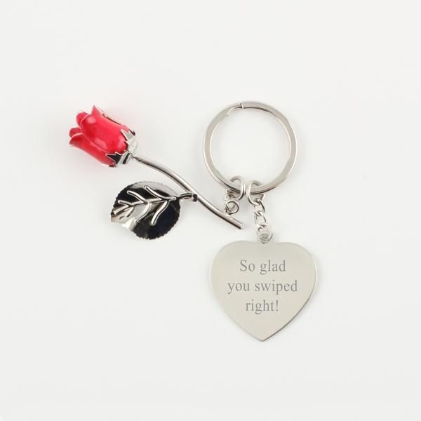 Rose Keychain- Red