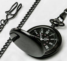 Load image into Gallery viewer, Black Pocket Watch
