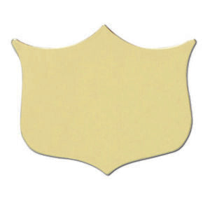 Gold aluminum shield trophy plate
