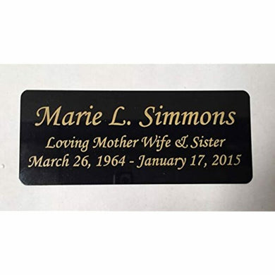 black plate with gold undertone name plate 